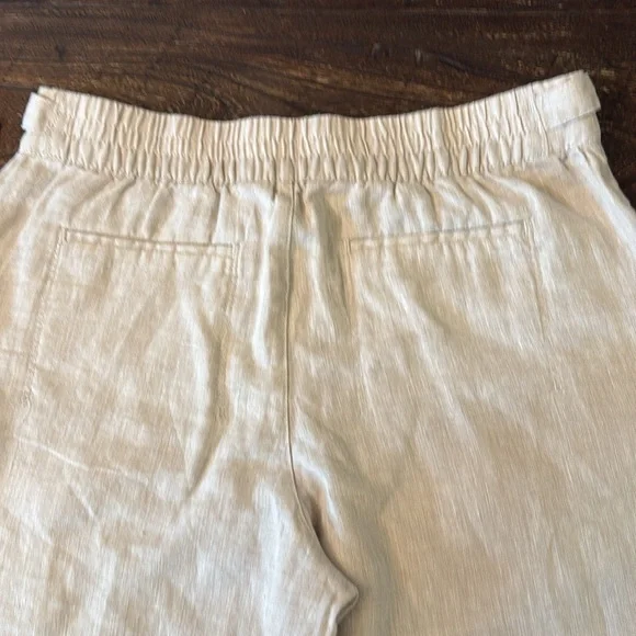 Athleta Voyager Linen Pant #586941 Natural Tan Size 12 - Picture 8 of 11